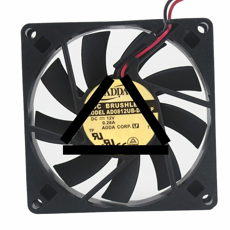 ADDA AD0812UB-D91GP DC 12V 0.28A 2 Wires Axial Cooling Fan