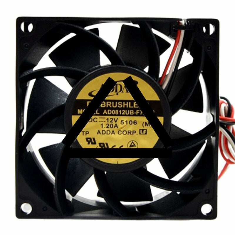 ADDA AD0812UB-F73DS DC 12V 1.20A 8038 Axial Brushless Cooling Fan