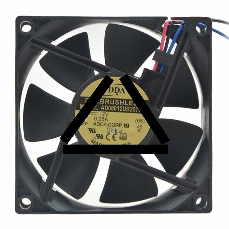 ADDA AD0812UB257604 DC 12V 0.25A 8025 Axial Brushless Cooling Fan