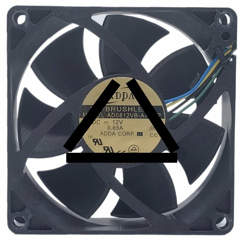 ADDA AD0812VB-A7BGP DC 12V 0.65A 2 / 3 / 4 Wires Brushless Axial Cooling Fan
