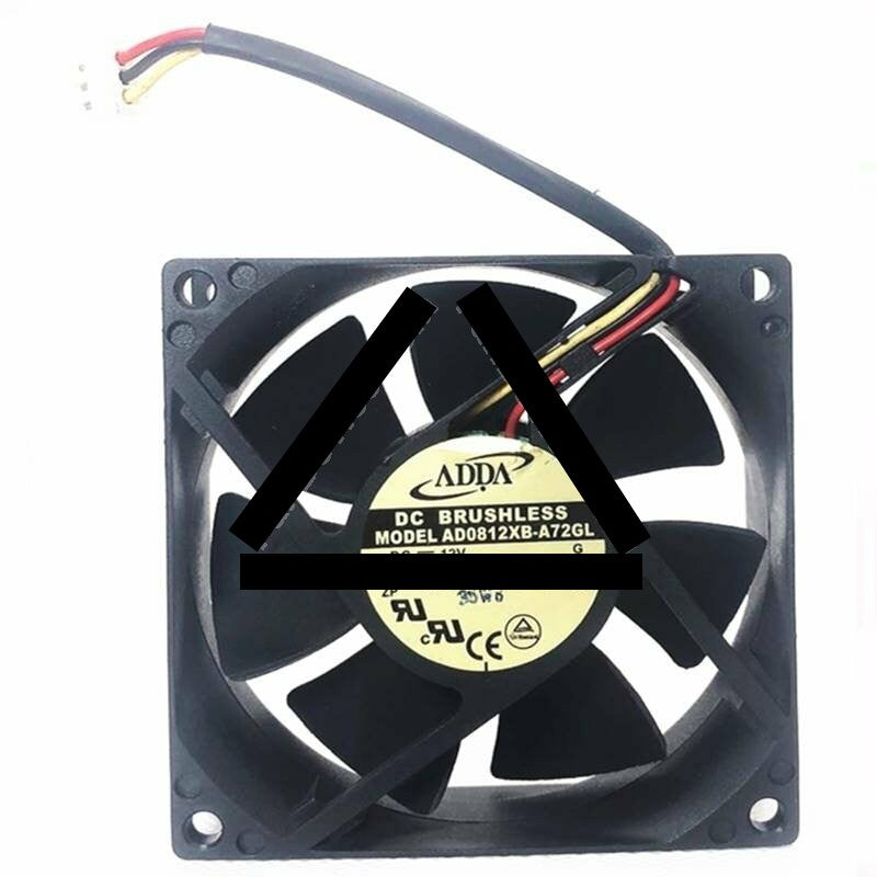 ADDA AD0812XB-A72GL DC 12V 0.55A 3 Wires Axial Cooling Fan