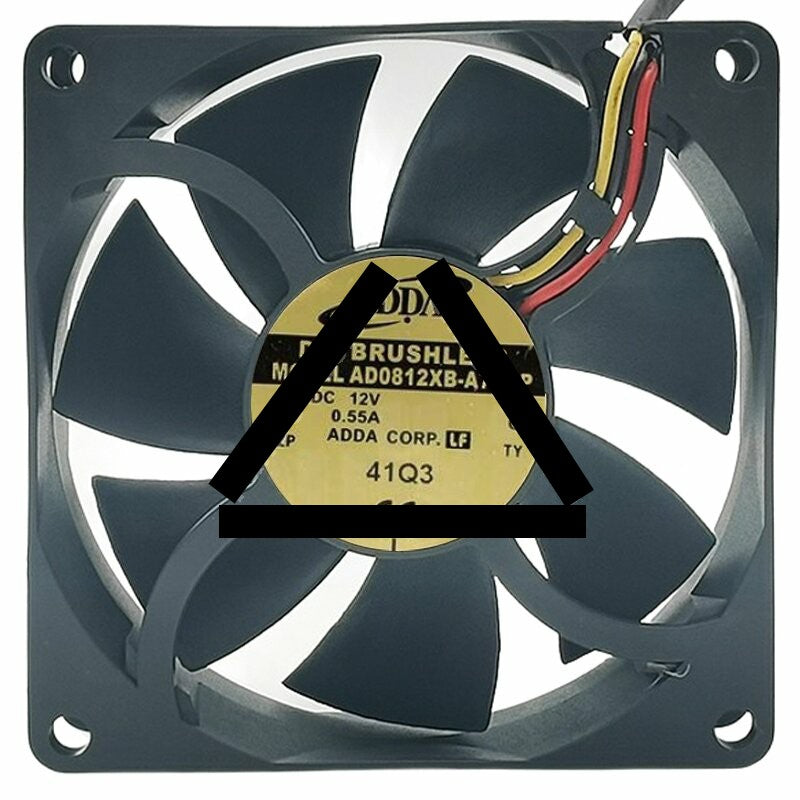 ADDA AD0812XB-A72GP DC 12V 0.55A 3 Wires Axial Cooling Fan