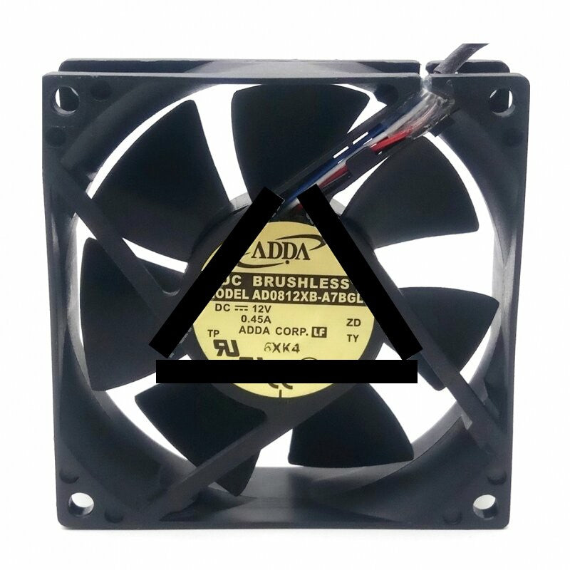 ADDA AD0812XB-A7BGL DC 12V 0.45A 2 Wires / 3 Wires / 4 Wires Axial Cooling Fan