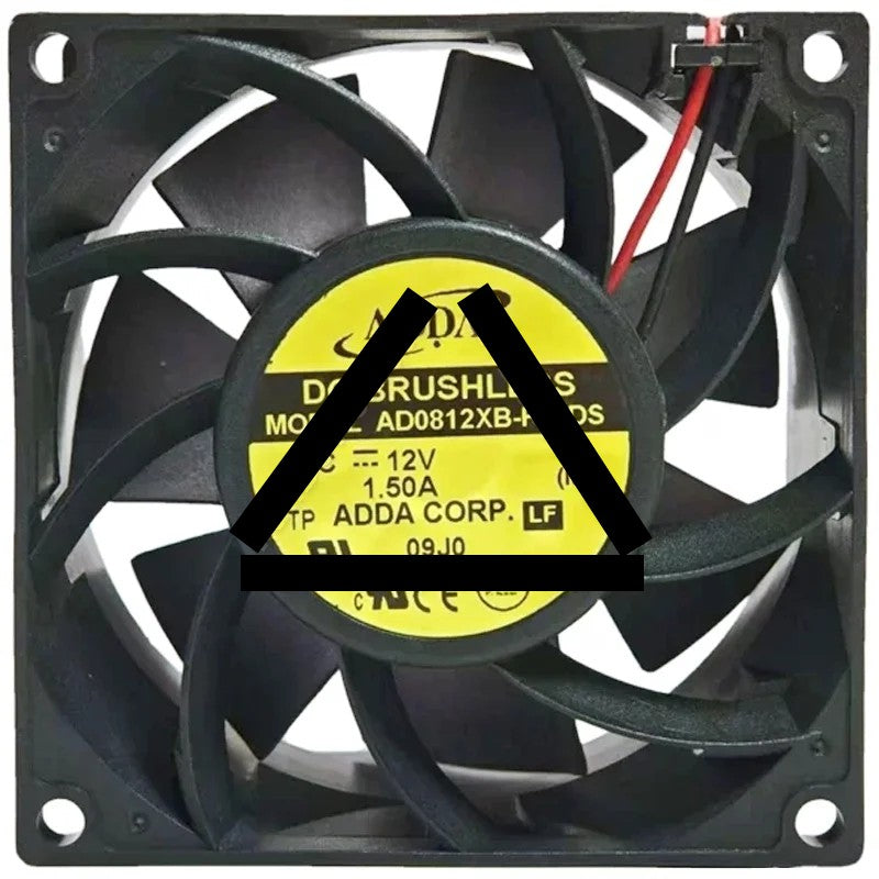 ADDA AD0812XB-F71DS 12V 1.50A DC Brushless 2 Wires Axial Cooling Fan
