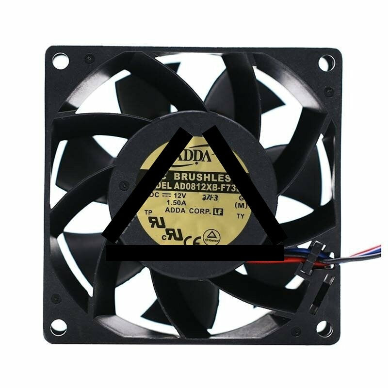 ADDA AD0812XB-F73DS DC 12V 1.50A 3 Wires Axial Cooling Fan