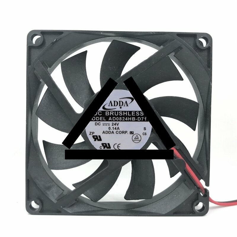 ADDA AD0824HB-D71 DC 24V 0.14A 2 Wires Axial Cooling Fan