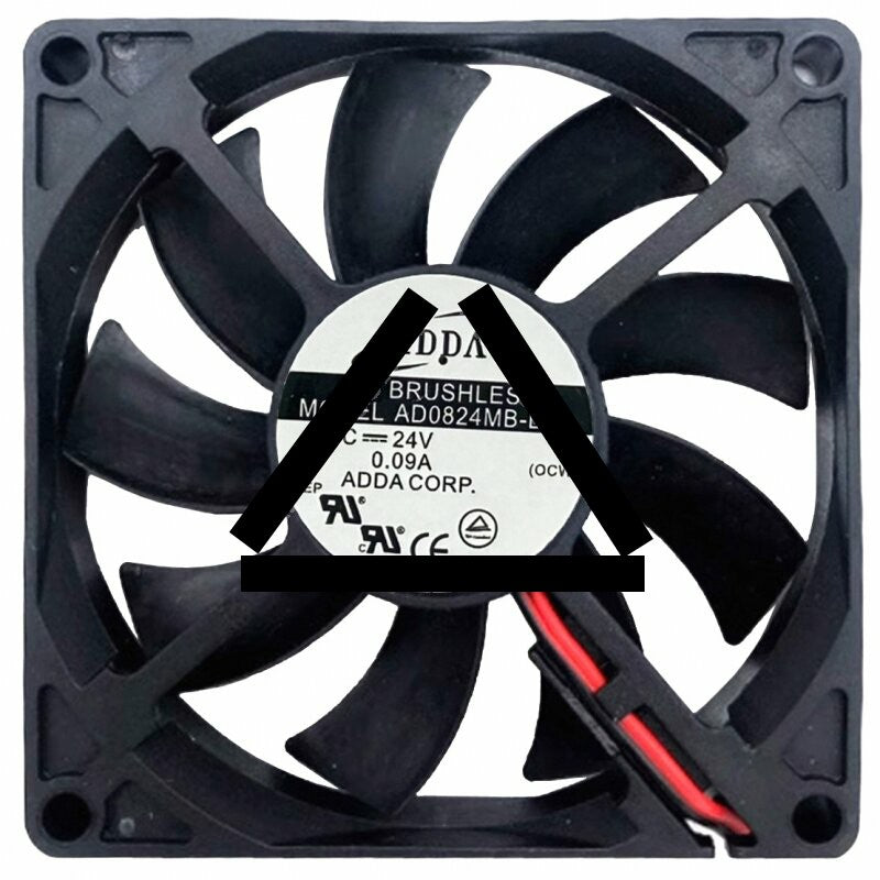 ADDA AD0824MB-D92 DC 24V 0.09A 2 Wires Brushless Axial Cooling Fan
