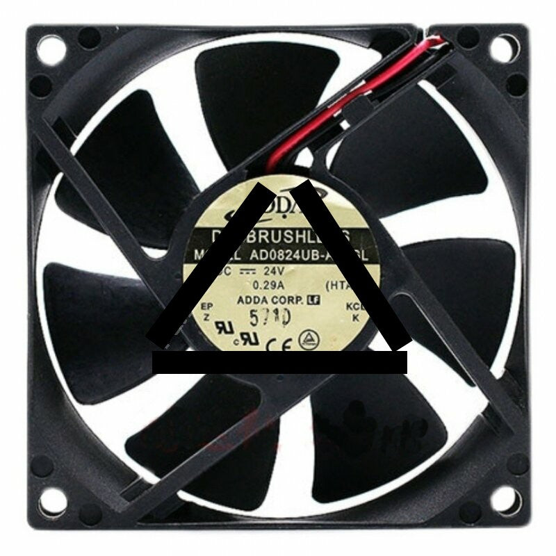 ADDA AD0824UB-A70GL DC 24V 0.29A 2 Wires Axial Cooling Fan