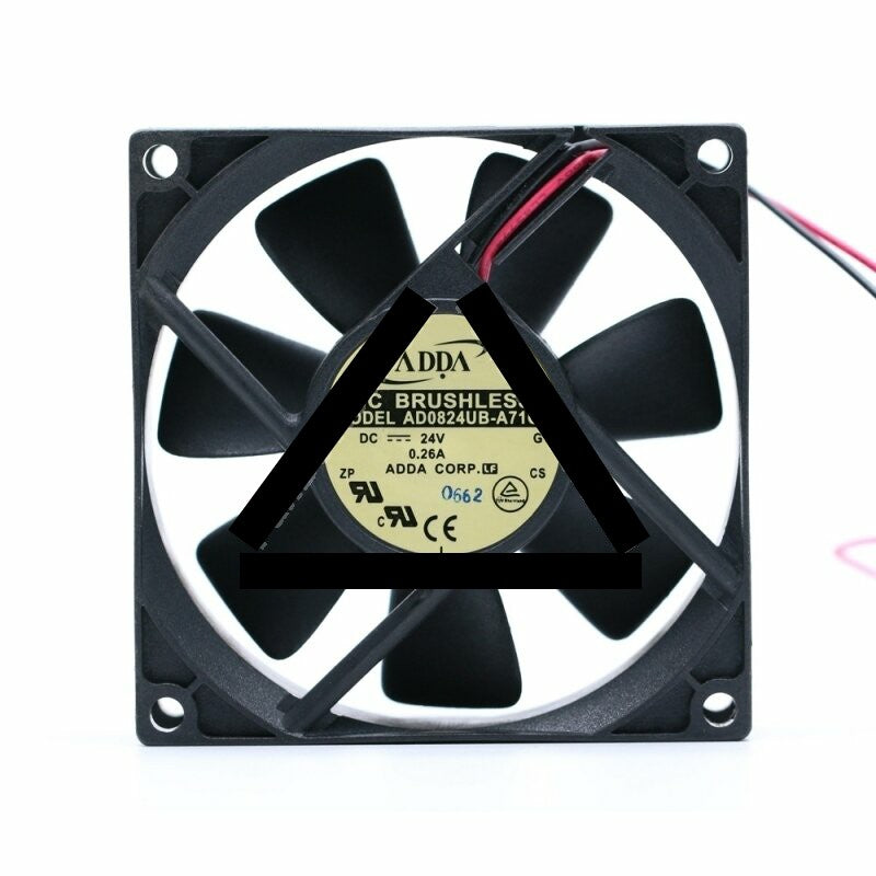 ADDA AD0824UB-A71GL DC 24V 0.26A 2 Wires Axial Cooling Fan