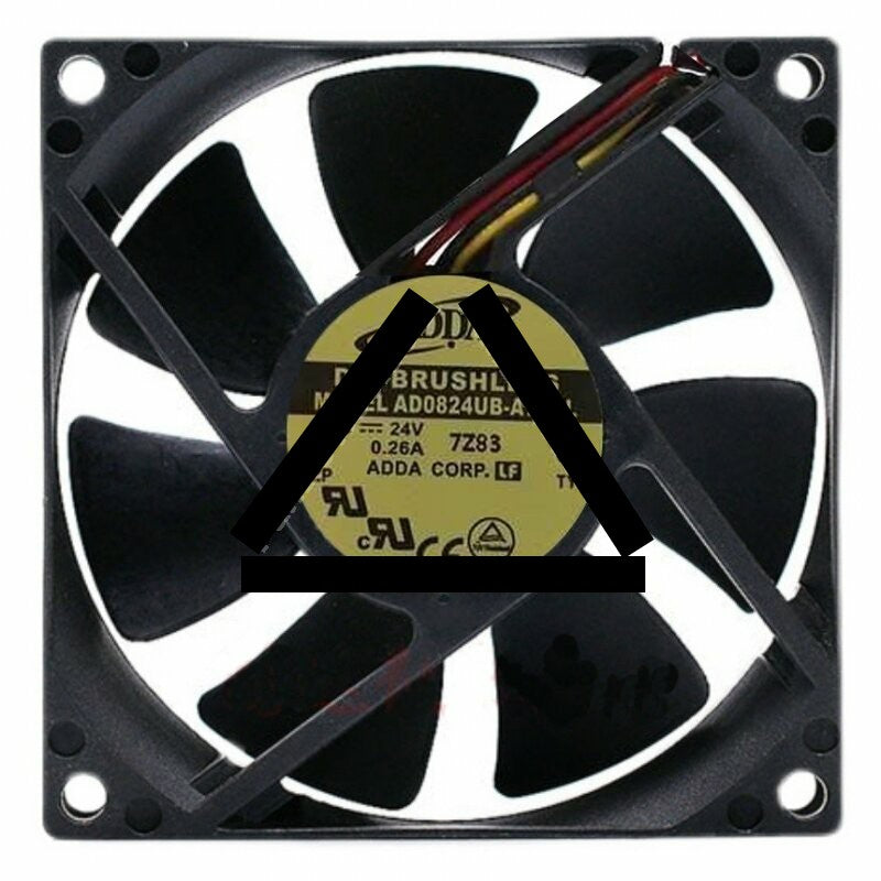 ADDA AD0824UB-A72GL DC 24V 0.26A 3 Wires Axial Cooling Fan