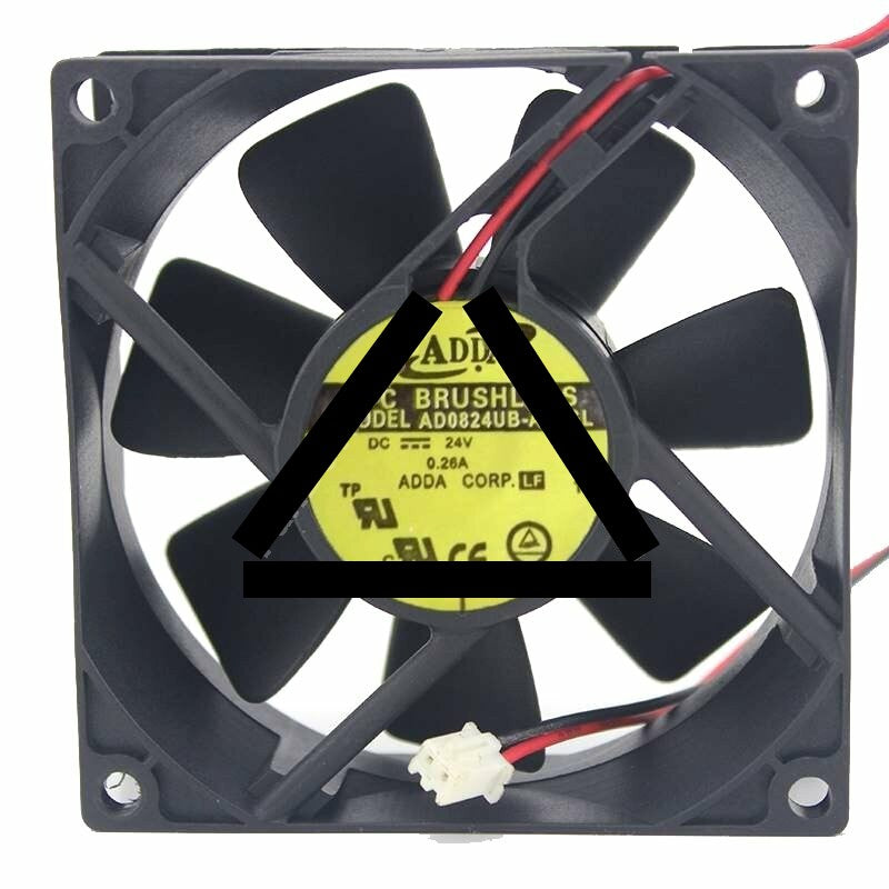 ADDA AD0824UB-A73GL DC 24V 0.26A 2 Wires / 3 Wires Axial Cooling Fan
