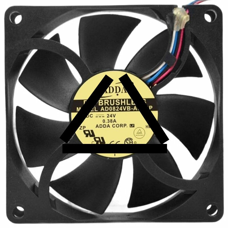 ADDA AD0824VB-A72GP DC 24V 0.38A 2 / 3 / 4 Wires Brushless Axial Cooling Fan