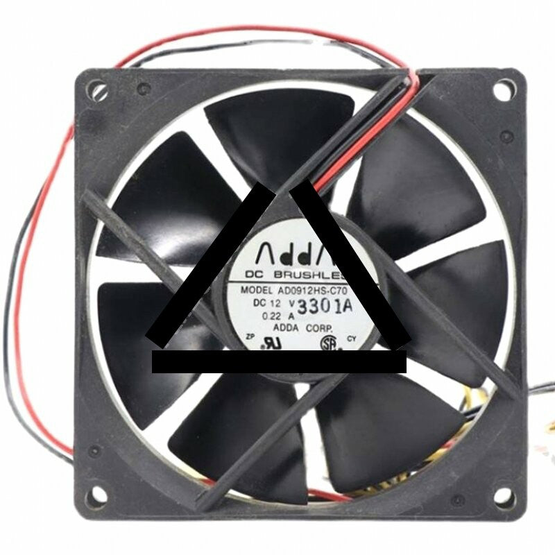 ADDA AD0912HS-C70 DC 12V 0.22A 2 Wires Axial Cooling Fan