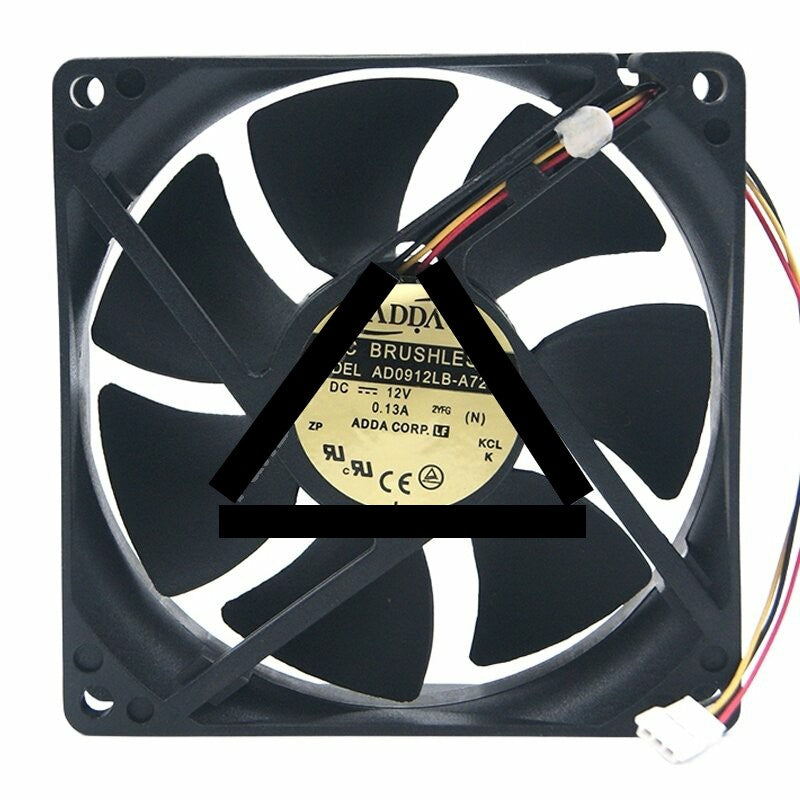 ADDA AD0912LB-A72GL DC 12V 0.13A 9025 Axial Brushless Cooling Fan