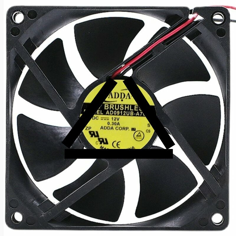 ADDA AD0912UB-A70GL DC 12V 0.30A 2 Wires Brushless Axial Cooling Fan