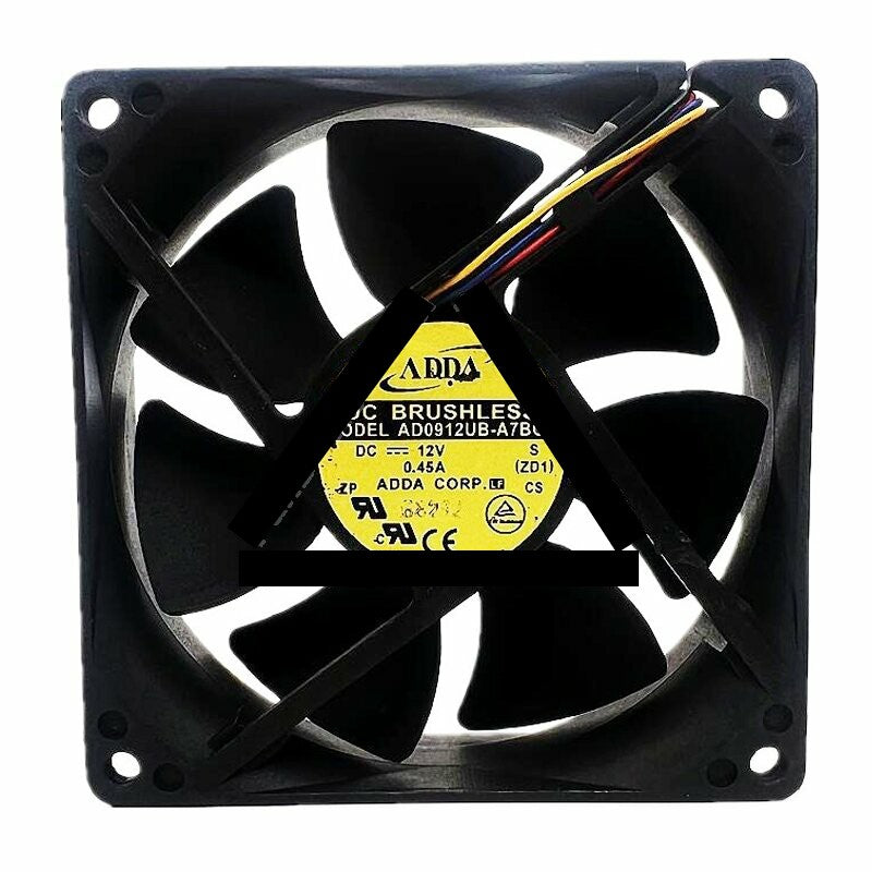 ADDA AD0912UB-A7BGL DC 12V 0.45A 2 Wires / 3 Wires / 4 Wires Axial Cooling Fan