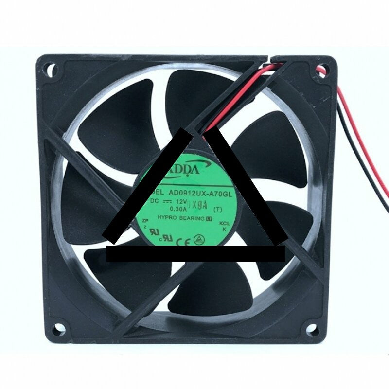 ADDA AD0912UX-A70GL DC 12V 0.3A 2 Wires Axial Cooling Fan