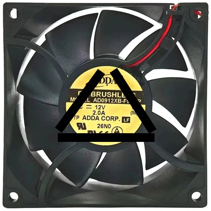 ADDA AD0912XB-F91GP DC Brushless 12V 2.0A 2 Wires Axial Cooling Fan