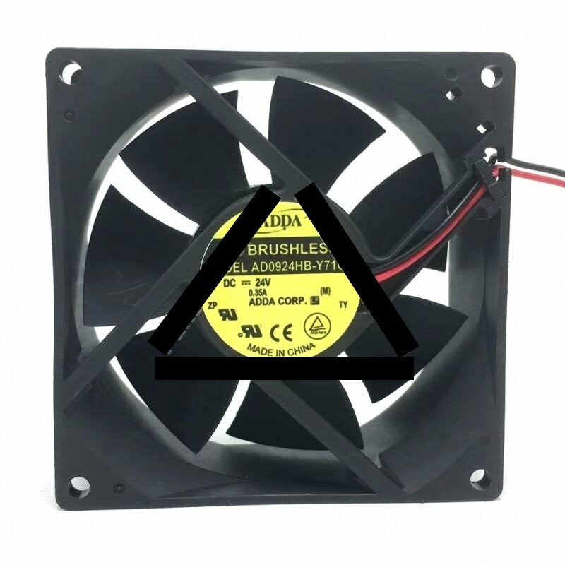 ADDA AD0924HB-Y71GL DC 24V 0.35A 2 Wires Axial Cooling Fan