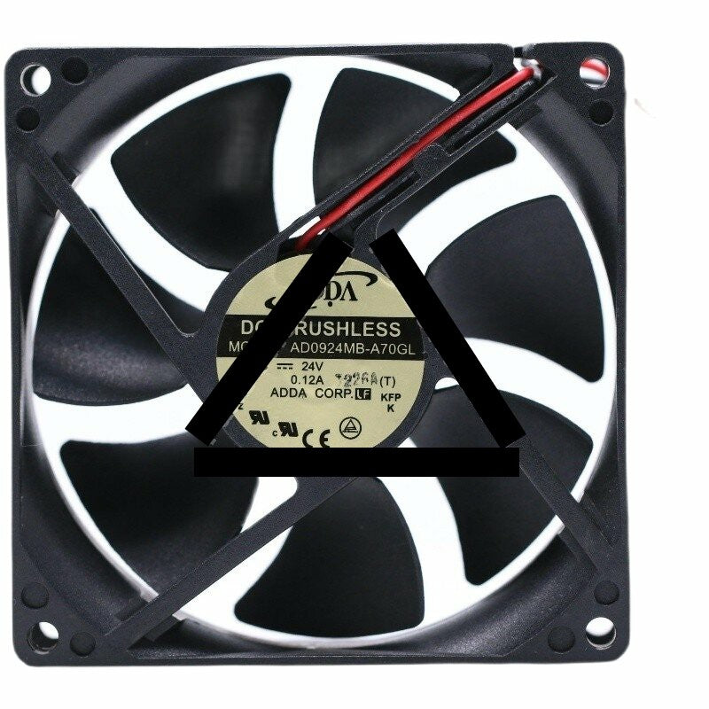 ADDA AD0924MB-A70GL DC 24V 0.12A 9025 Axial Brushless Cooling Fan