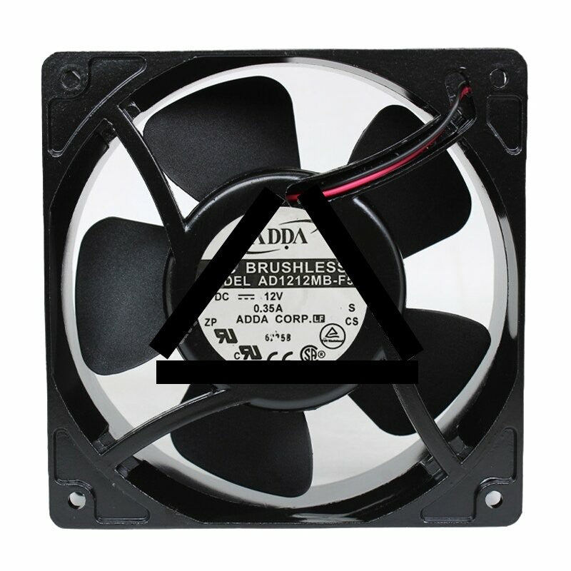 ADDA AD1212MB-F51 DC 12V 0.35A 2 Wires Axial Cooling Fan