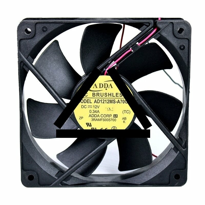 ADDA AD1212MS-A70GL DC 12V 0.34A 2 Wires / 3 Wires / 4 Wires Axial Cooling Fan