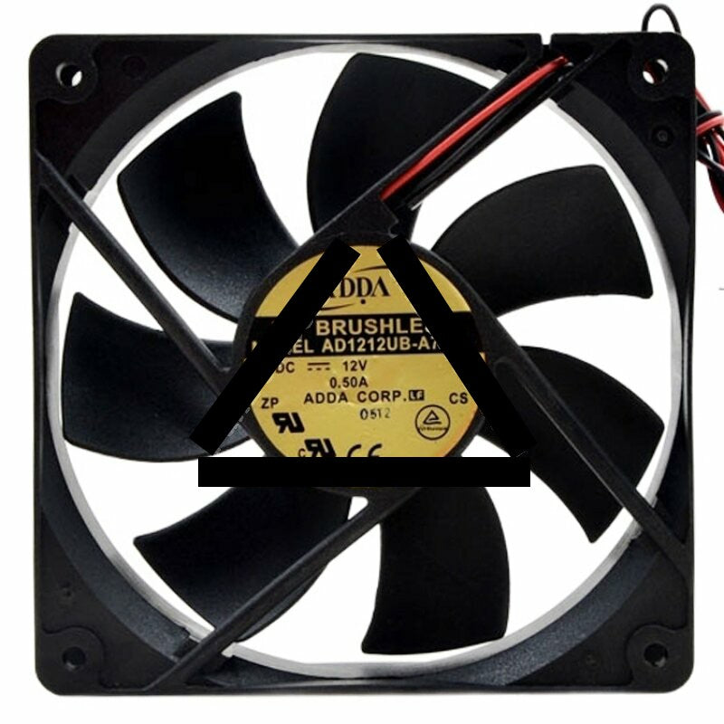 ADDA AD1212UB-A71GL DC 12V 0.50A 2 Wires Brushless Axial Cooling Fan