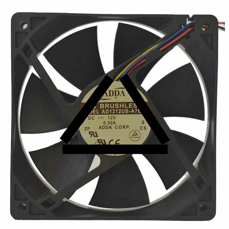 ADDA AD1212UB-A7BGL DC 12V 0.50A 12025 Axial Brushless Cooling Fan