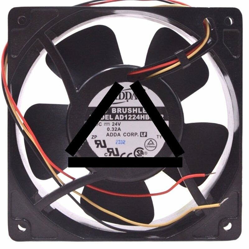 ADDA AD1224HB-F52 DC 24V 0.32A 3 Wires Brushless Axial Cooling Fan