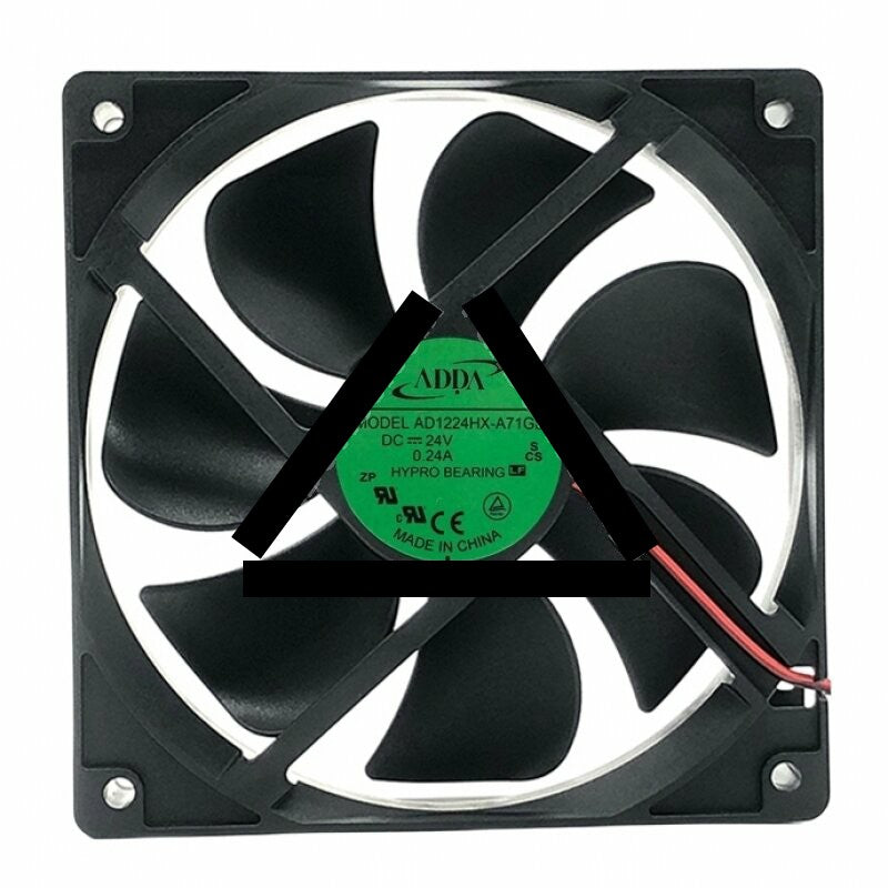 ADDA AD1224HX-A71GL DC 24V 0.24A 2 Wires Axial Cooling Fan