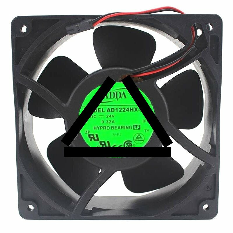 ADDA AD1224HX-F51 DC 24V 0.32A 2 Wires Axial Cooling Fan