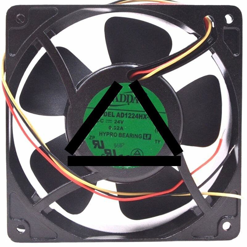 ADDA AD1224HX-F52 DC 24V 0.32A 3 Wires HYPRO Bearing Axial Cooling Fan