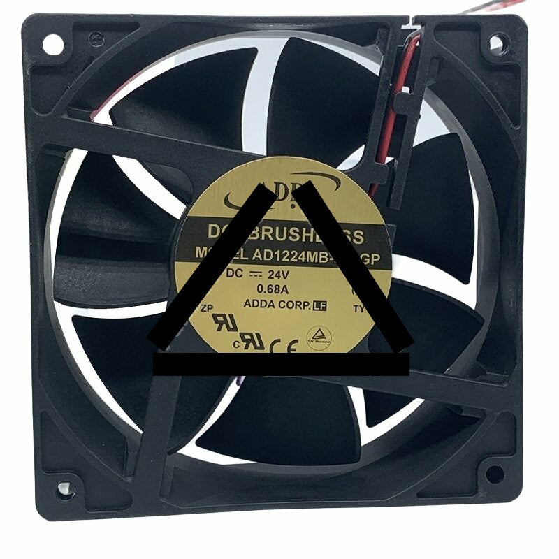 ADDA AD1224MB-F91GP DC 24V 0.68A 2 Wires Axial Cooling Fan