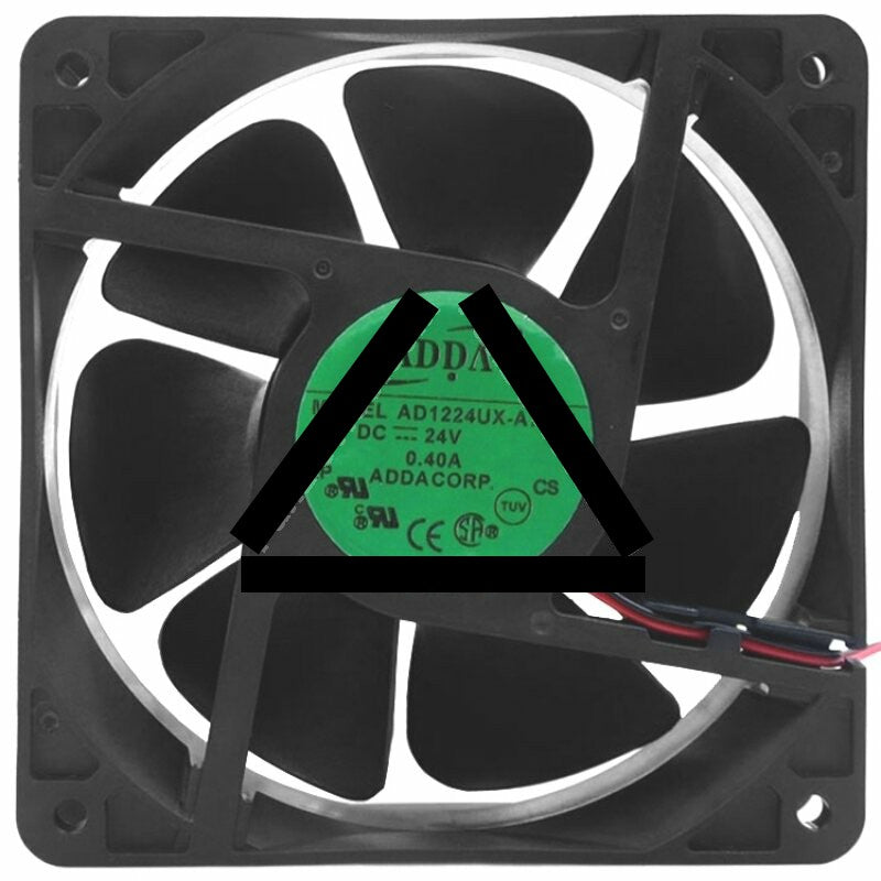 ADDA AD1224UX-A71GL DC 24V 0.40A 2 Wires Axial Cooling Fan