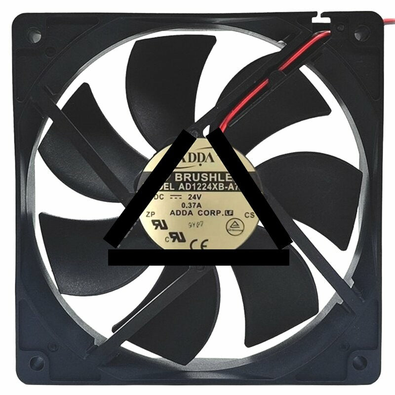 ADDA AD1224XB-A71GL DC 24V 0.37A 2 Wires Brushless Axial Cooling Fan