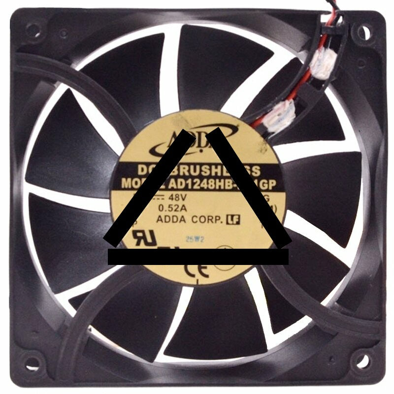 ADDA AD1248HB-F91GP DC 48V 0.52A 2 Wires Brushless Axial Cooling Fan