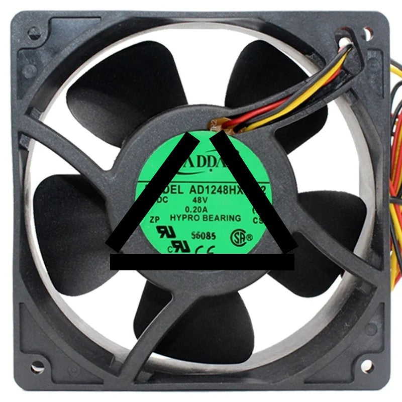 ADDA AD1248HX-F52 48V 0.20A 3 Wires HYPRO Bearing Cooling Fan