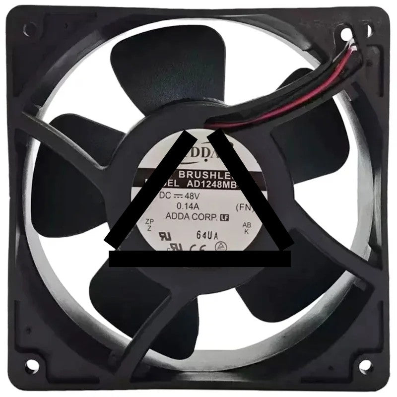 ADDA AD1248MB-F51 48V 0.14A DC Brushless 2 Wires Axial Cooling Fan