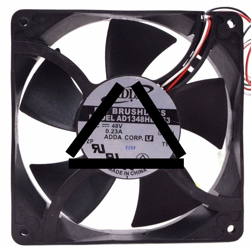 ADDA AD1348HB-F53 DC 48V 0.23A 3 Wires Brushless Axial Cooling Fan