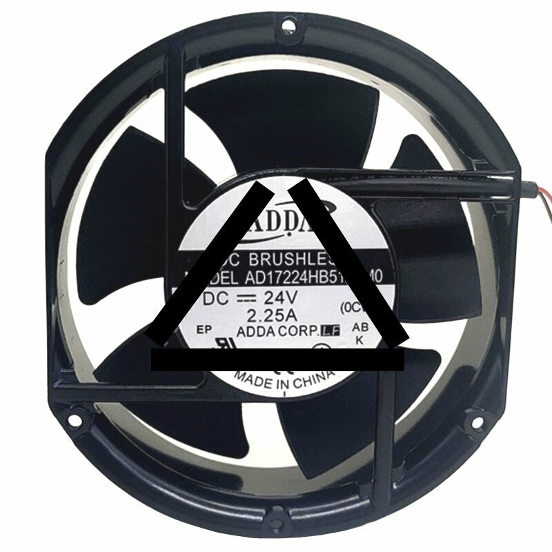 ADDA AD17224HB5151M0 DC 24V 2.25A 2 Wires Brushless Axial Cooling Fan