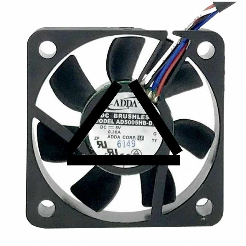 ADDA AD5005HB-D7B DC 5V 0.30A 2 Wires / 3 Wires / 4 Wires Axial Cooling Fan