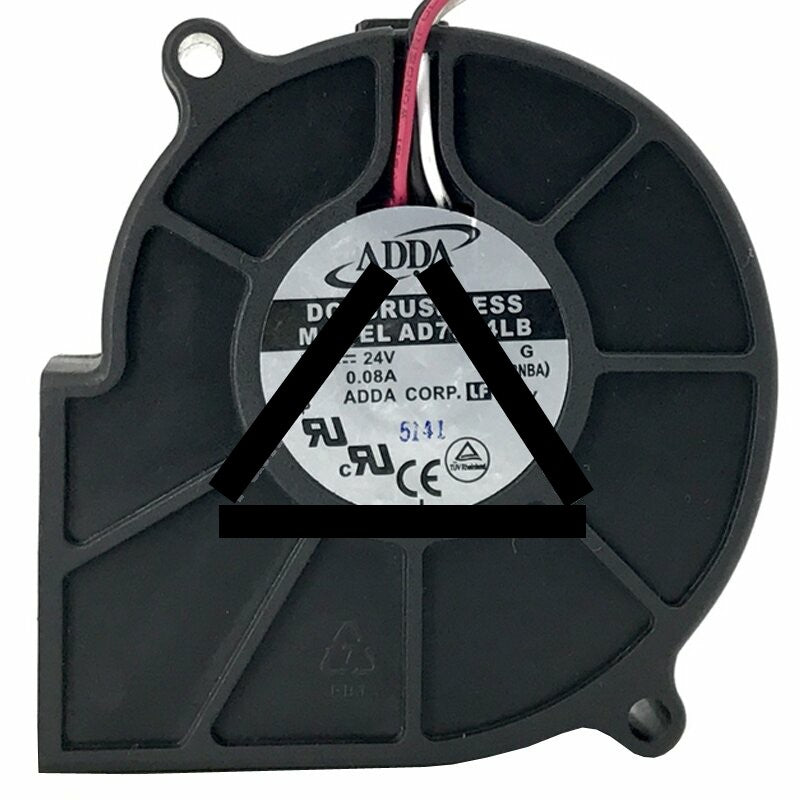 ADDA AD7524LB 24V 0.08A 2 / 3 Wires 7530 DC Brushless Blower Fan
