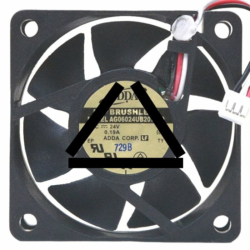 ADDA AG06024UB207200 DC 24V 0.19A 6020 Brushless Axial Cooling Fan