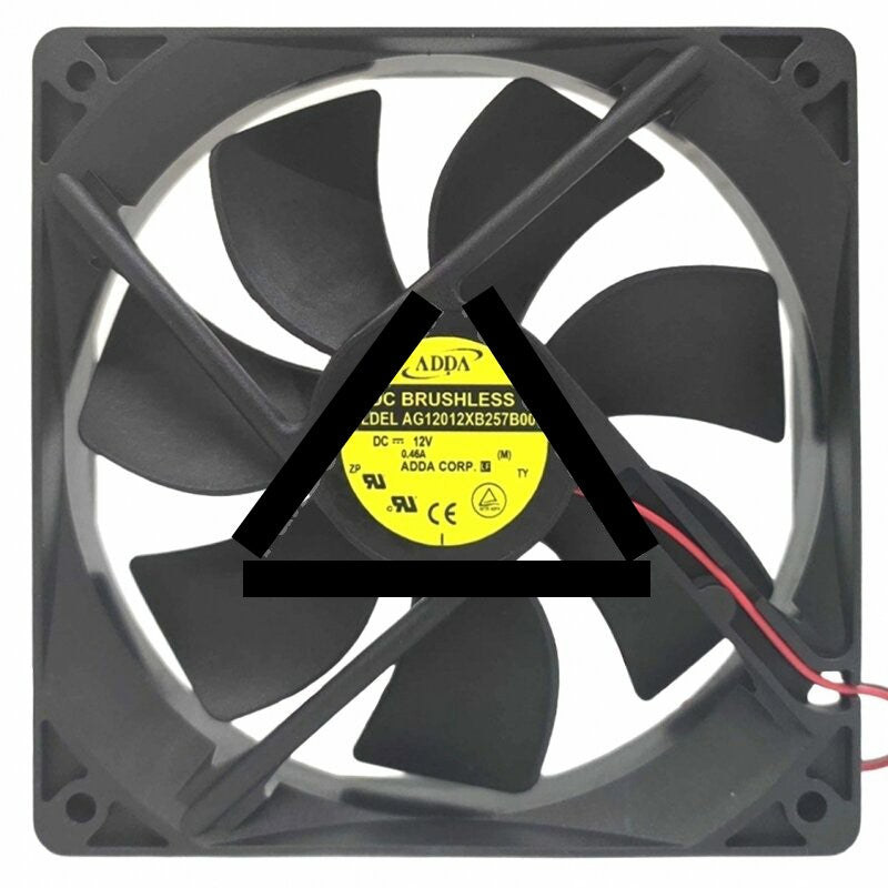 ADDA AG12012XB257B00 DC 12V 0.46A 2 Wires Brushless Axial Cooling Fan