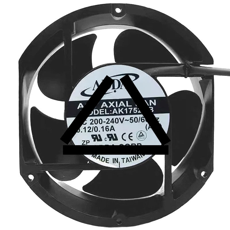 ADDA AK1752HB-AW AC 200-240V 0.12/0.16A 2 Wires Axial Cooling Fan
