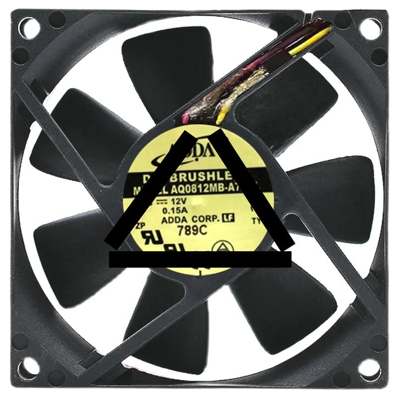 ADDA AQ0812MB-A76GL 12V 0.15A 3 Wires DC Brushless Waterproof Cooling Fan