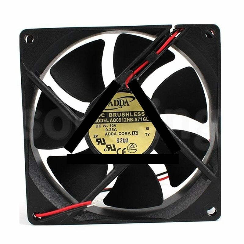 ADDA AQ0912HB-A71GL DC 12V 0.25A 2 Wires Axial Cooling Fan