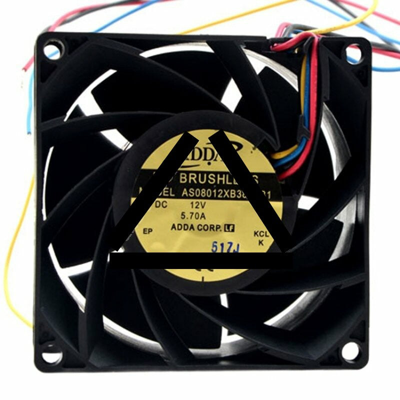 ADDA AS08012XB385BB1 DC 12V 5.70A 8038 Axial Brushless Cooling Fan