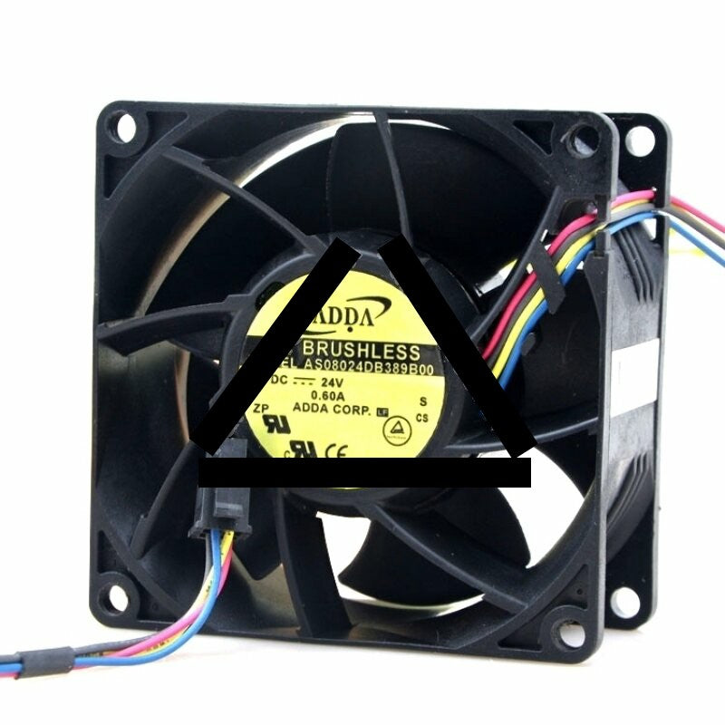 ADDA AS08024DB389B00 DC 24V 0.60A 2 Wires / 3 Wires / 4 Wires Axial Cooling Fan