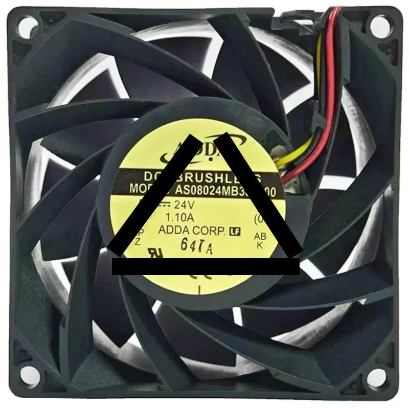 ADDA AS08024MB389200 24V 1.10A DC Brushless 3 Wires Axial Cooling Fan